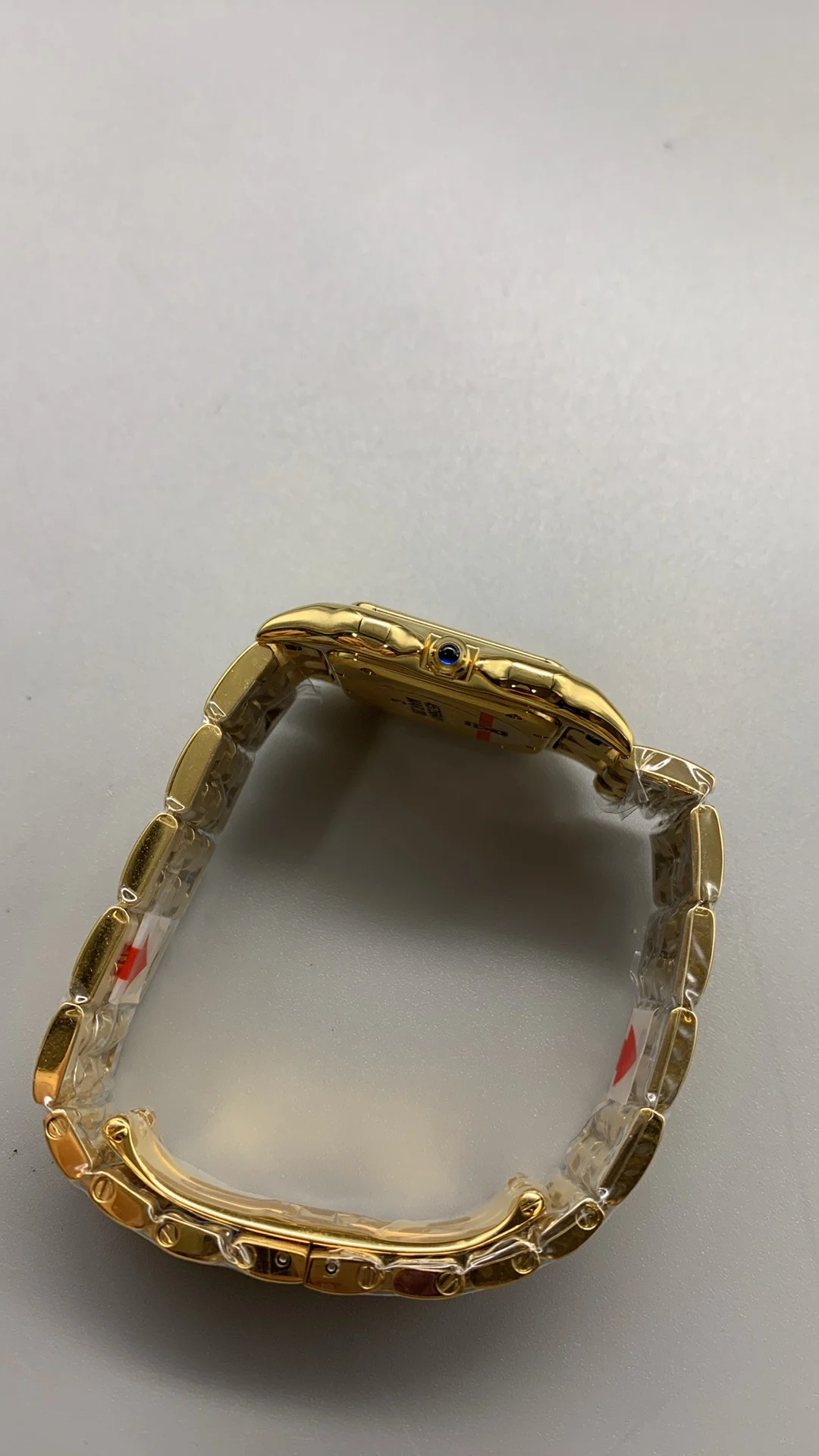 Cartier Panthère Two-Tone 27mm — photographed off the sweep
