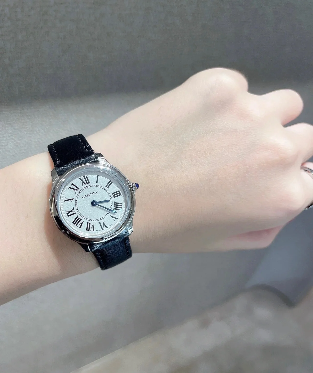 Cartier Ronde Silver Dial 36mm — photographed off the sweep