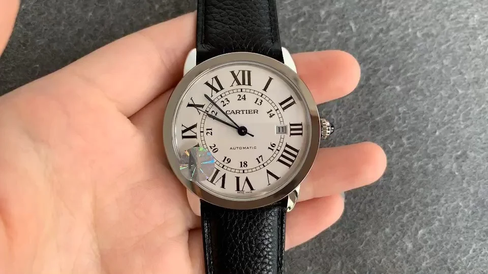 Cartier Rose Gold Black Dial 42mm