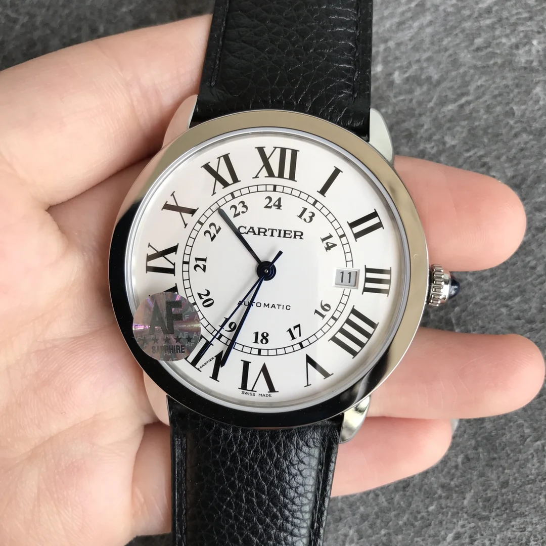 Cartier Rose Gold Black Dial 42mm — photographed off the sweep