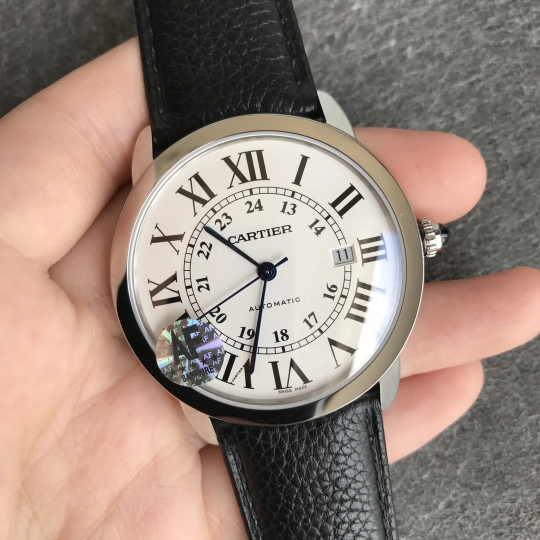 Cartier Rose Gold Black Dial 42mm — photographed off the sweep