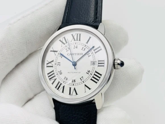 Cartier Rose Gold Black Dial 42mm