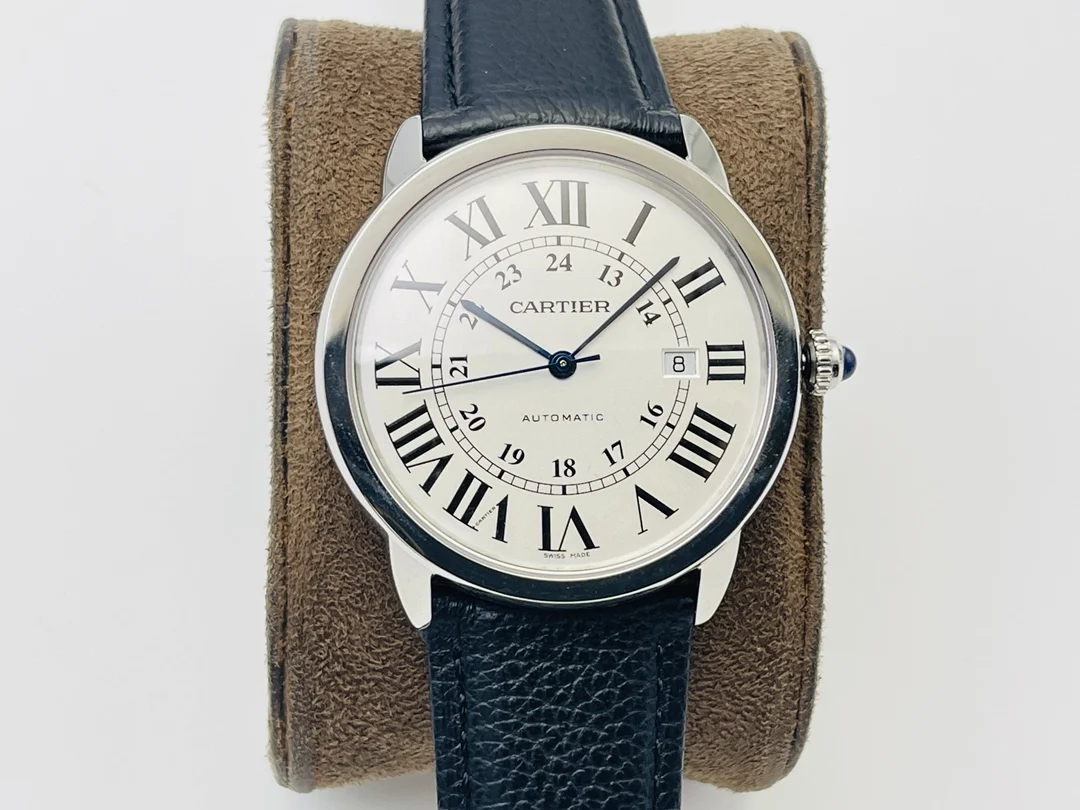 Cartier Rose Gold Black Dial 42mm — photographed off the sweep