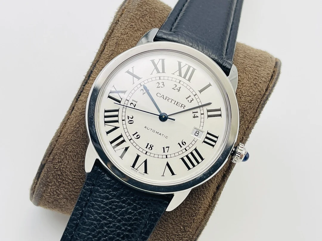 Cartier Rose Gold Black Dial 42mm — photographed off the sweep