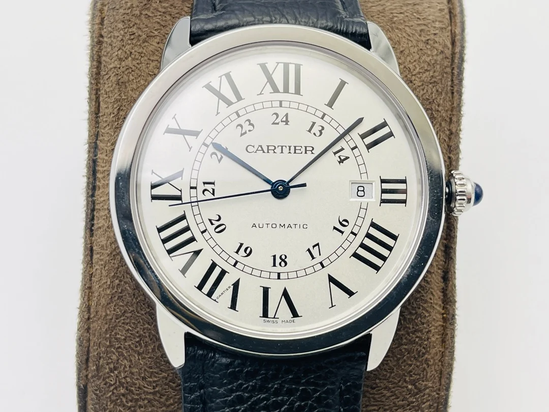 Cartier Rose Gold Black Dial 42mm — photographed off the sweep
