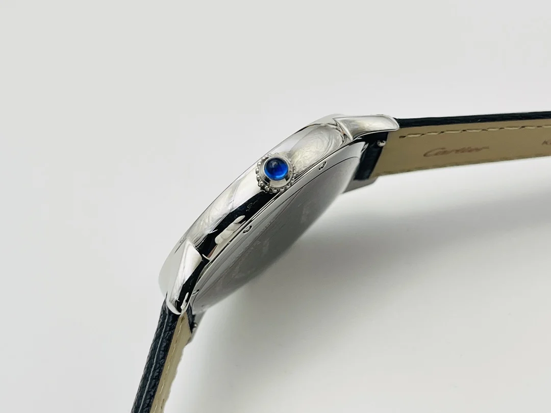 Cartier Rose Gold Black Dial 42mm — photographed off the sweep