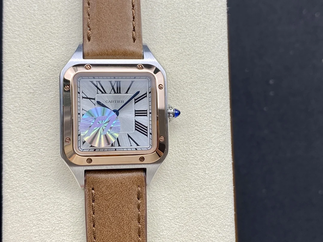 Cartier Santos 27.5mm — photographed off the sweep