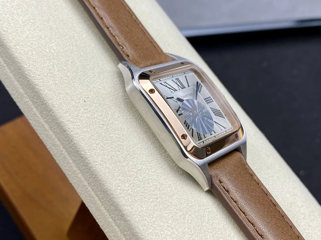 Cartier Santos 27.5mm — photographed off the sweep