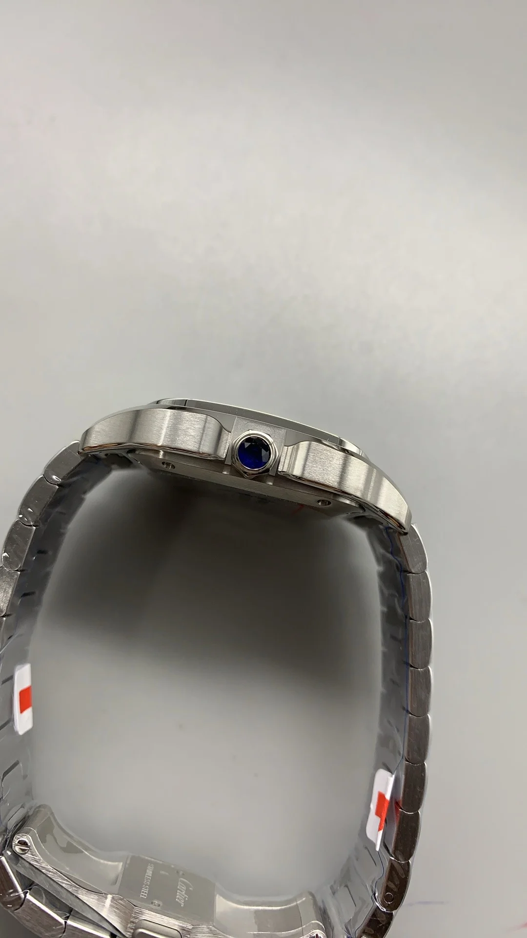 Cartier Santos 35mm — photographed off the sweep