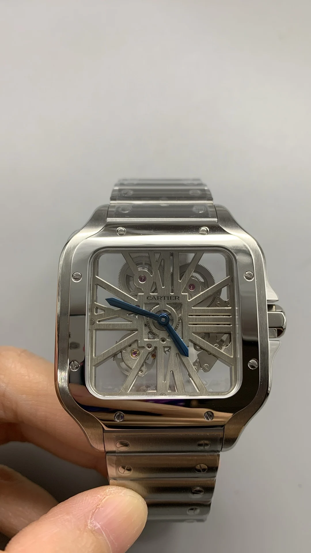 Cartier Santos 40mm — photographed off the sweep