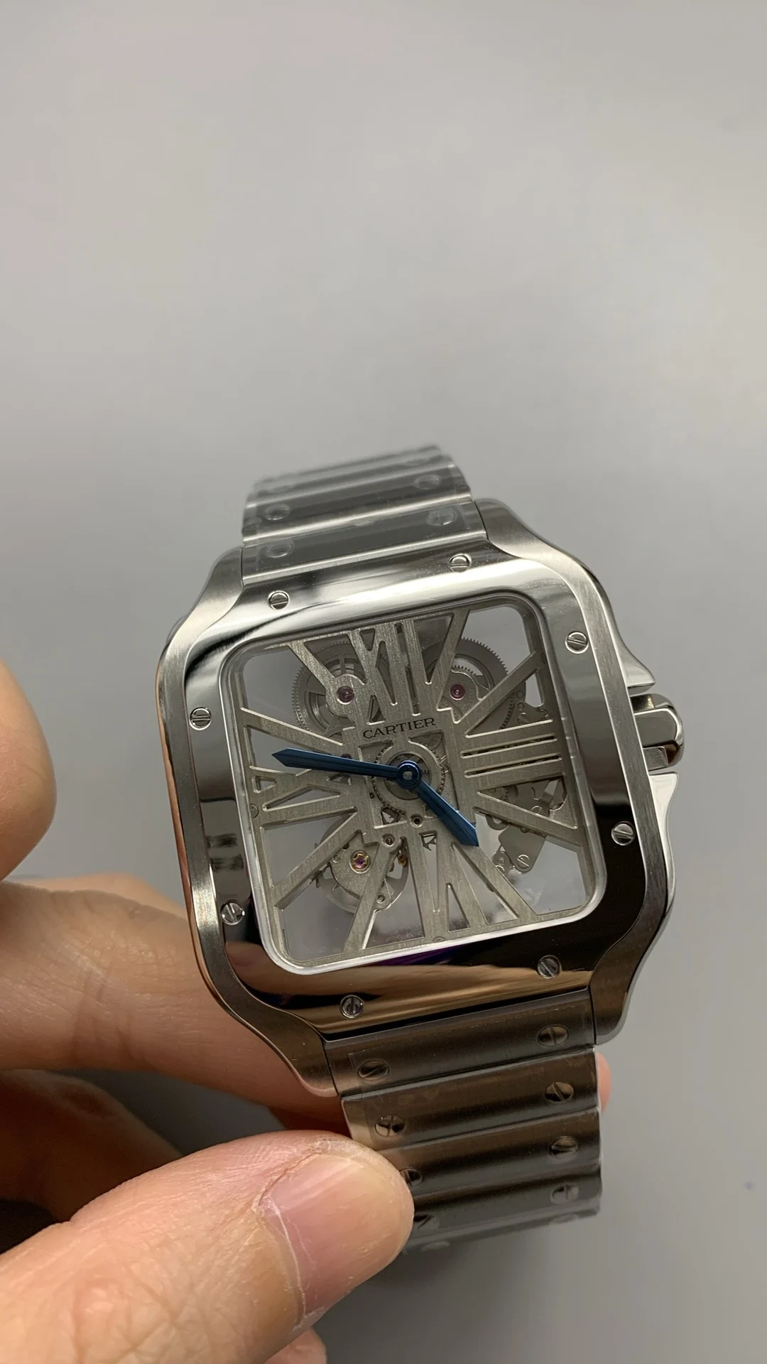 Cartier Santos 40mm — photographed off the sweep