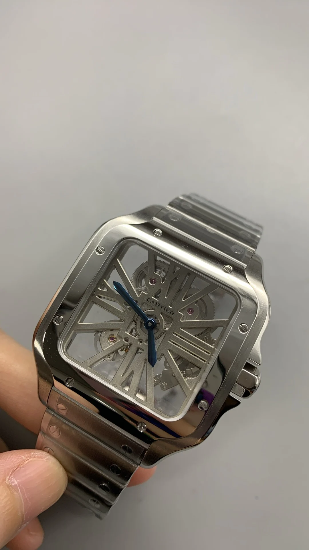 Cartier Santos 40mm — photographed off the sweep