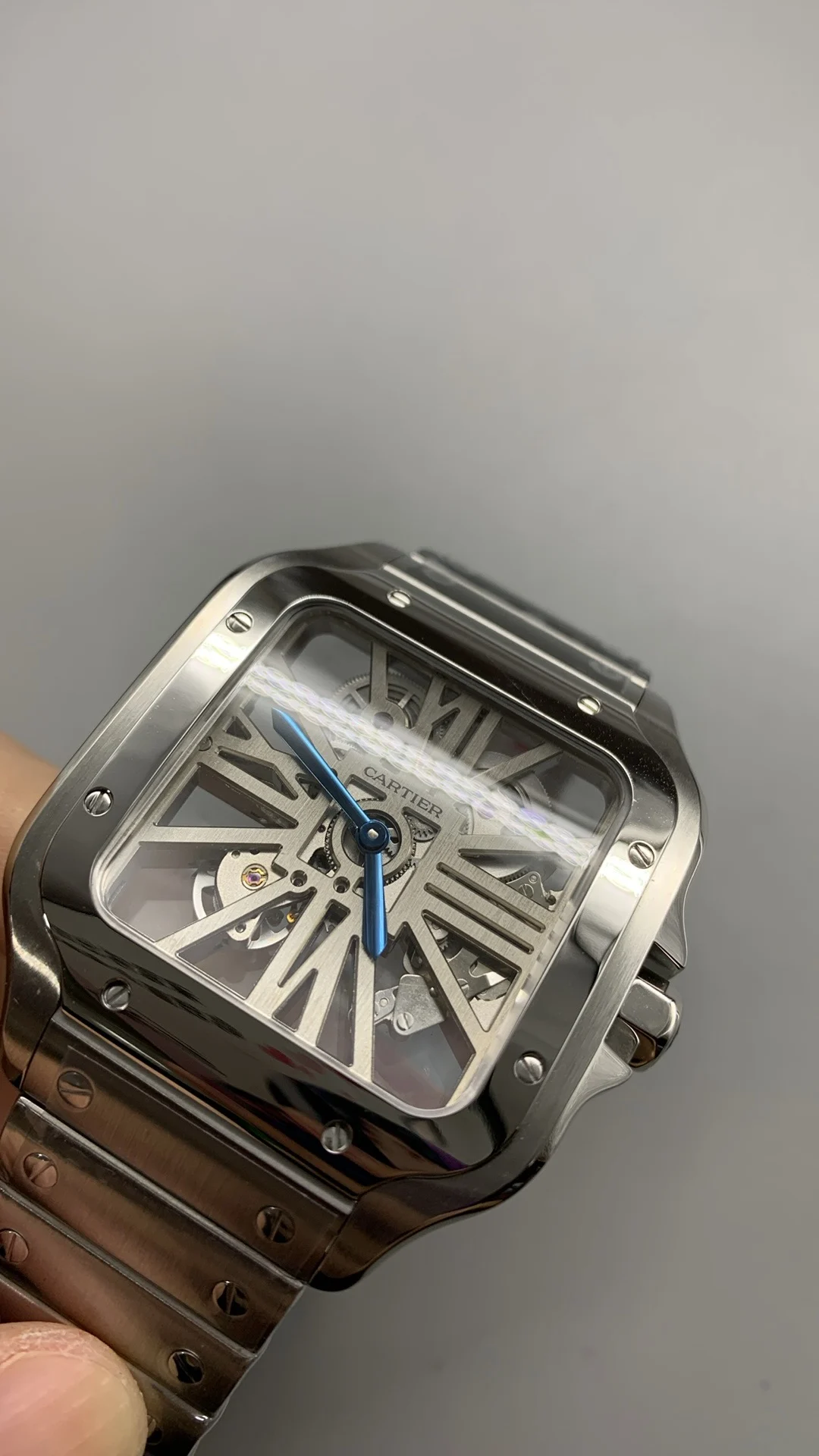 Cartier Santos 40mm — photographed off the sweep