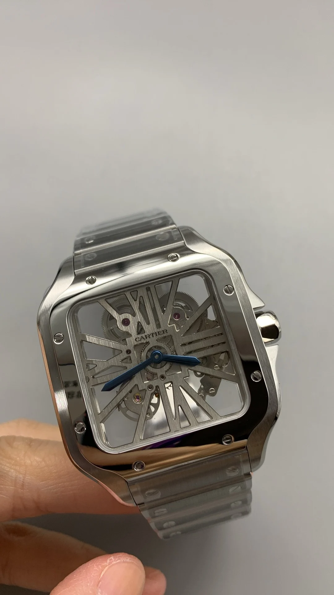 Cartier Santos 40mm — photographed off the sweep