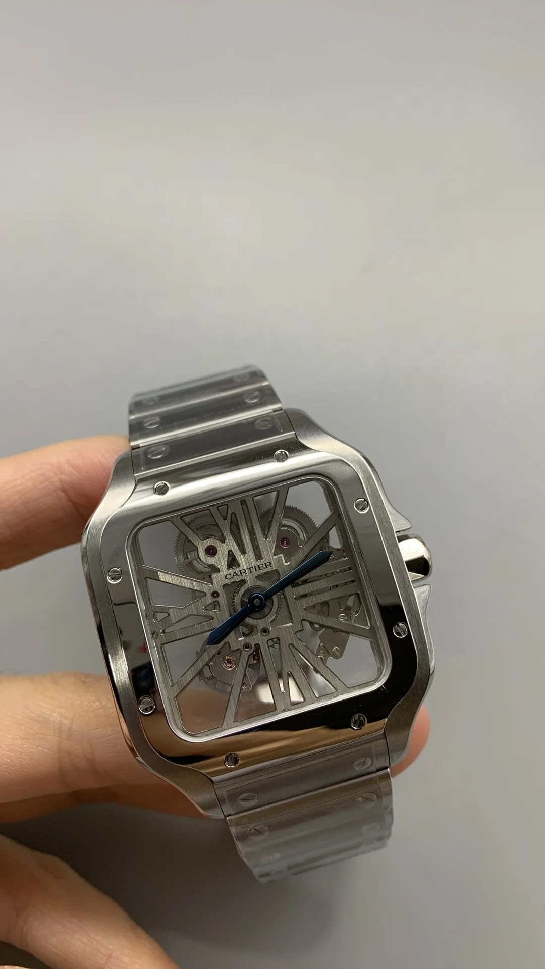 Cartier Santos 40mm — photographed off the sweep