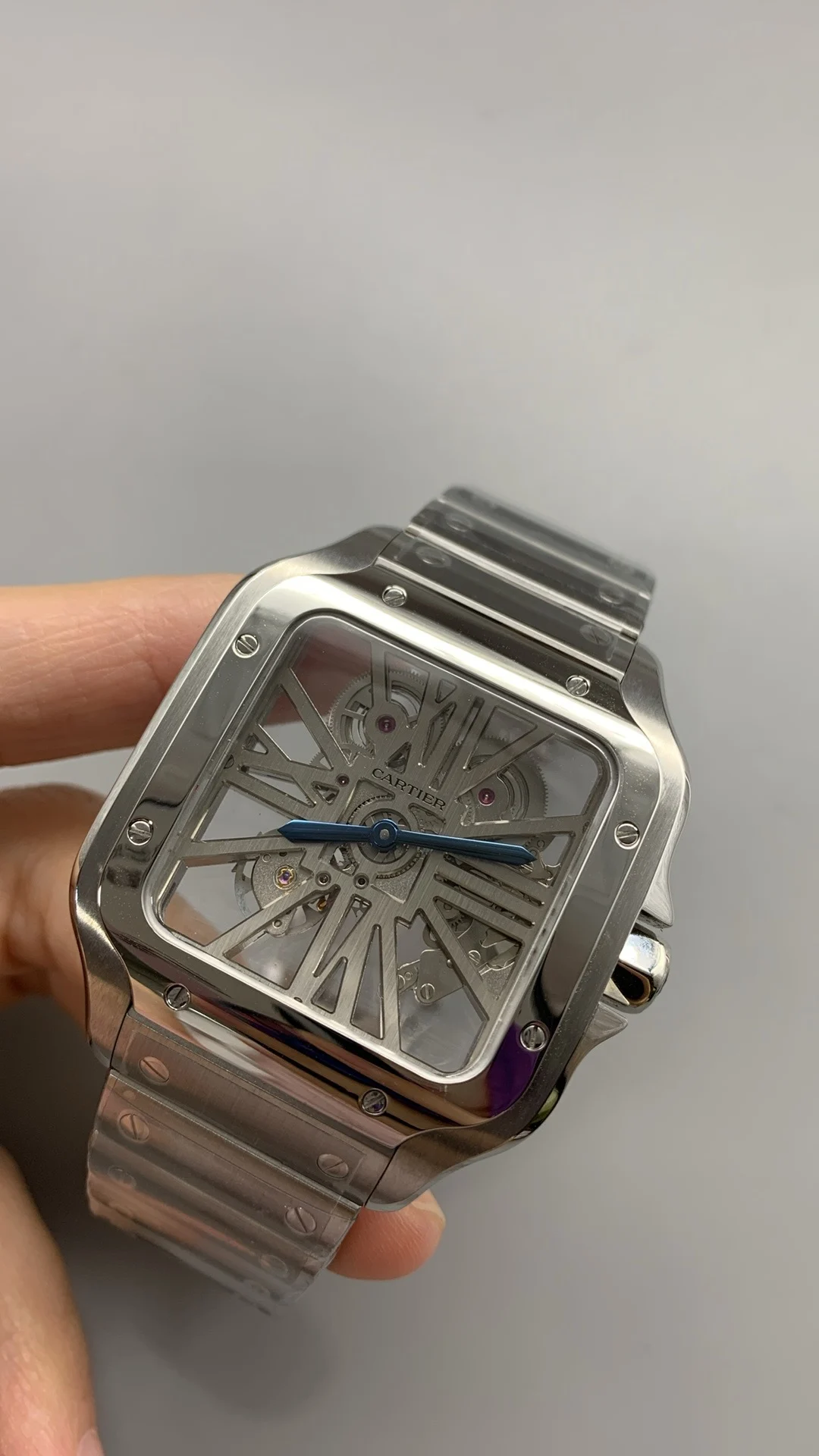 Cartier Santos 40mm — photographed off the sweep