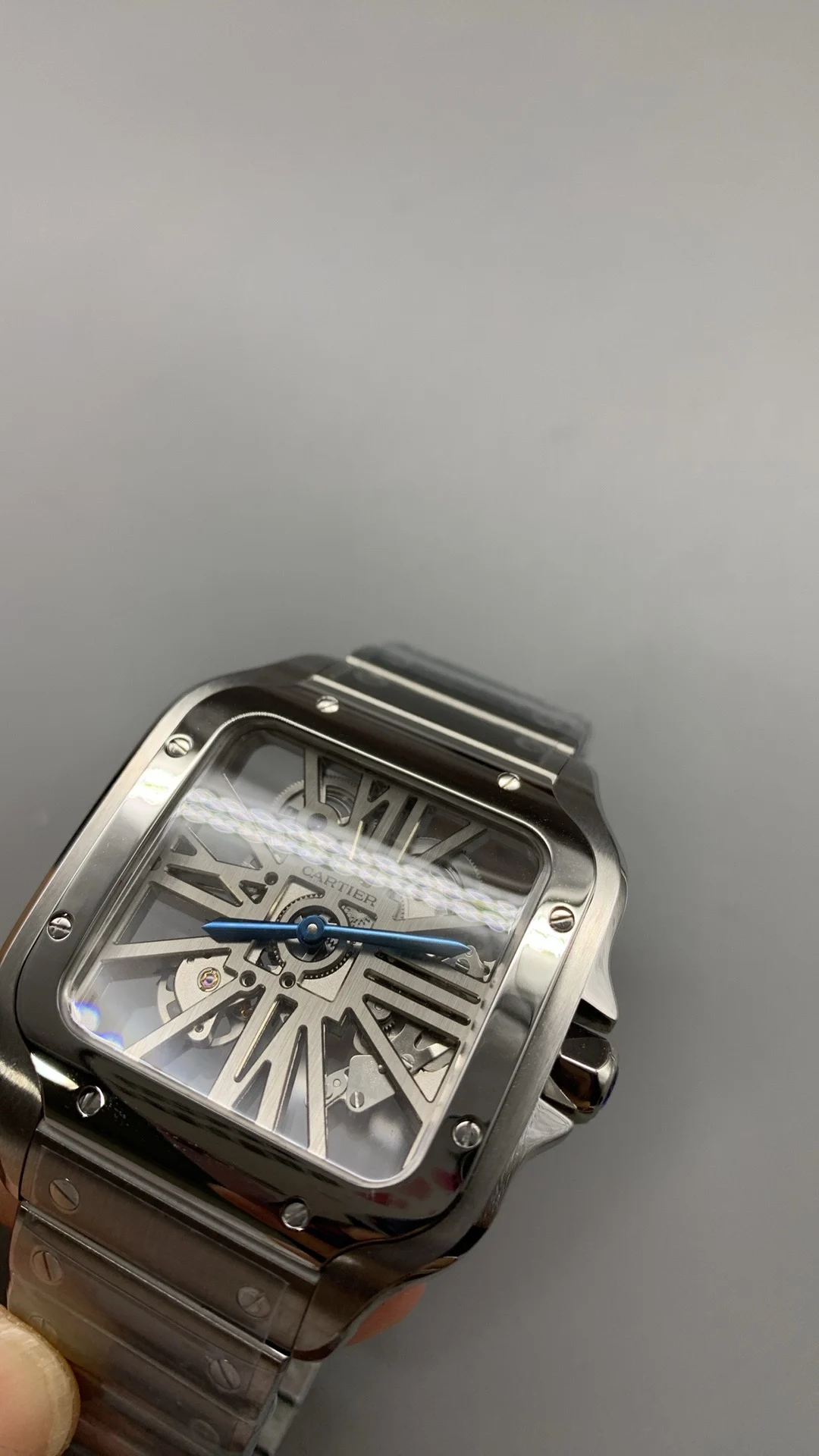 Cartier Santos 40mm — photographed off the sweep