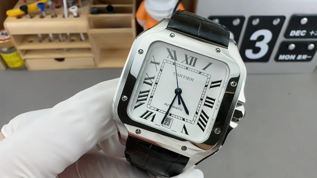 Cartier Santos — photographed off the sweep