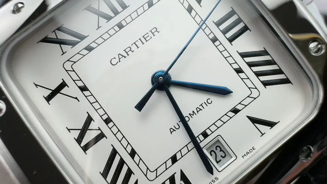 Cartier Santos — photographed off the sweep