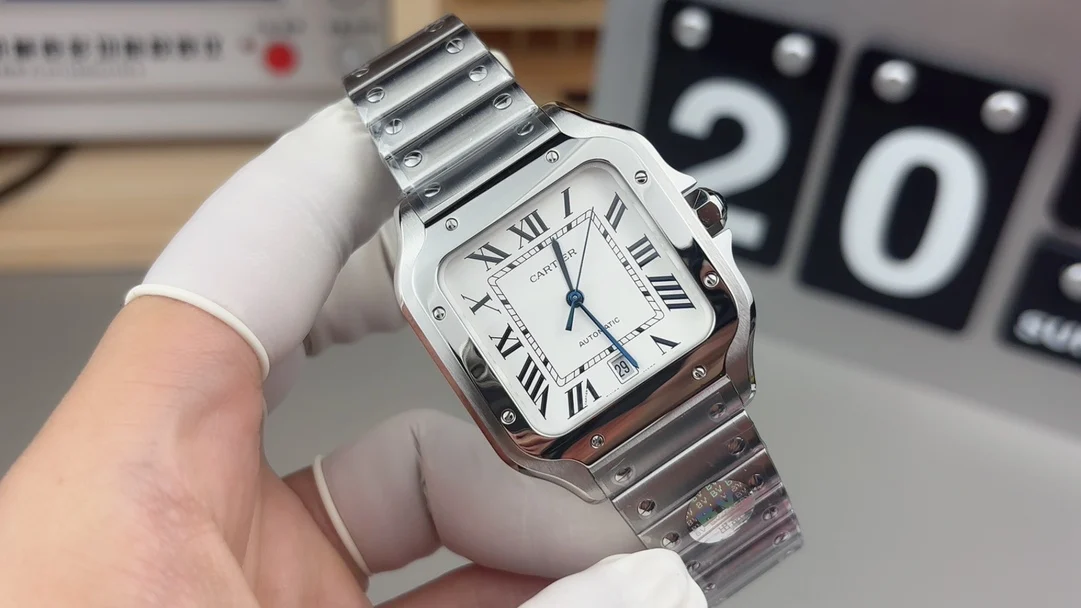 Cartier Santos — photographed off the sweep