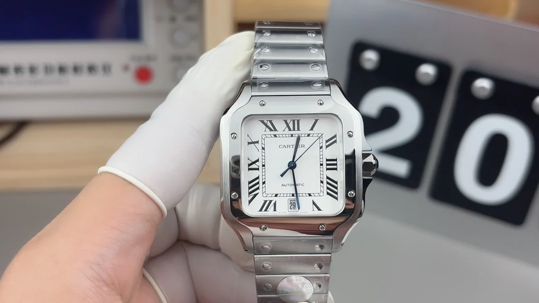 Cartier Santos — photographed off the sweep