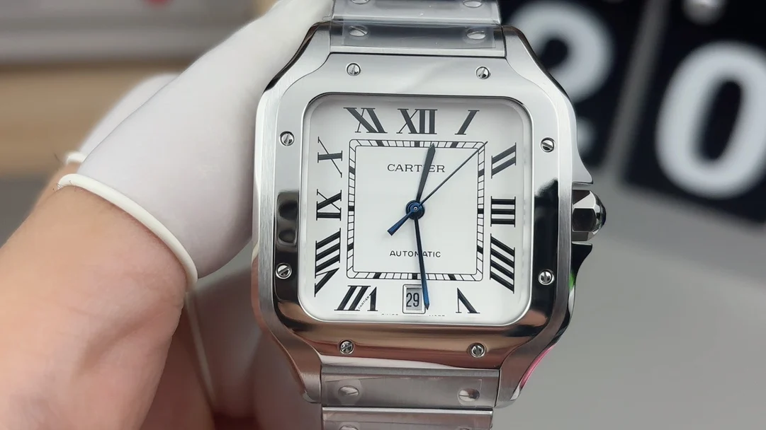 Cartier Santos — photographed off the sweep