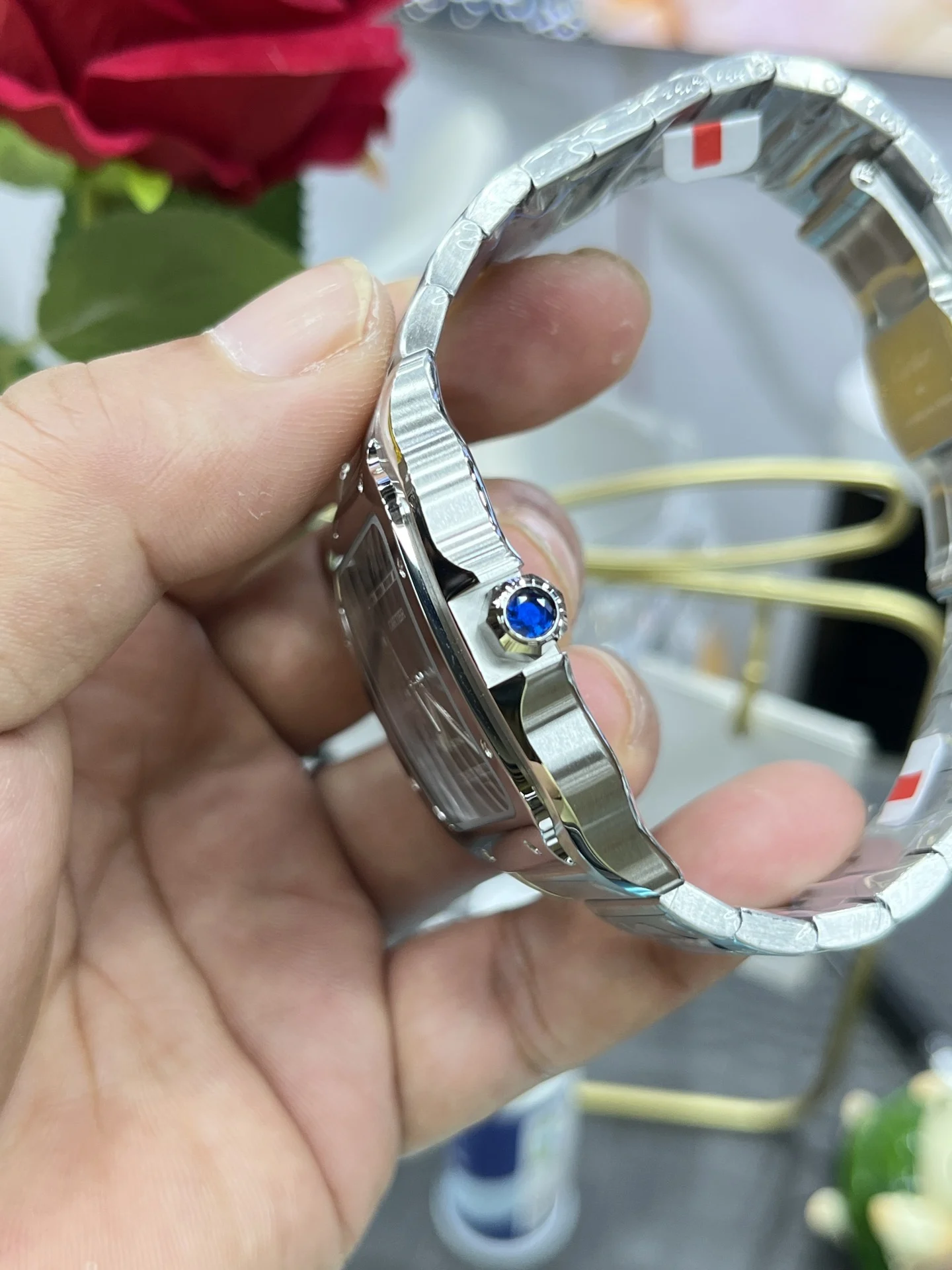 Cartier Santos — photographed off the sweep