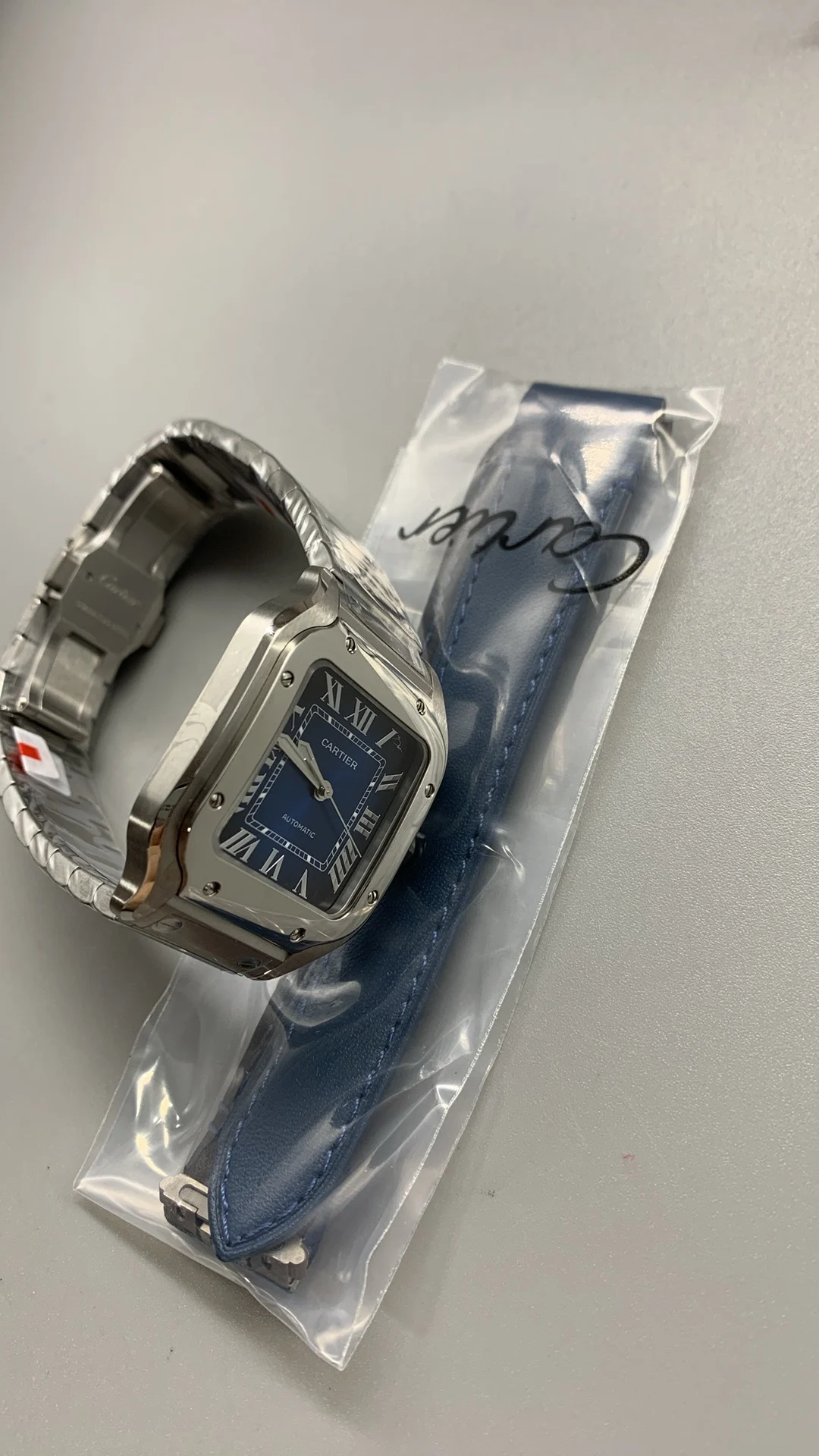 Cartier Santos Blue Dial 35mm