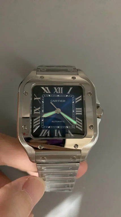 Cartier Santos Blue Dial 35mm