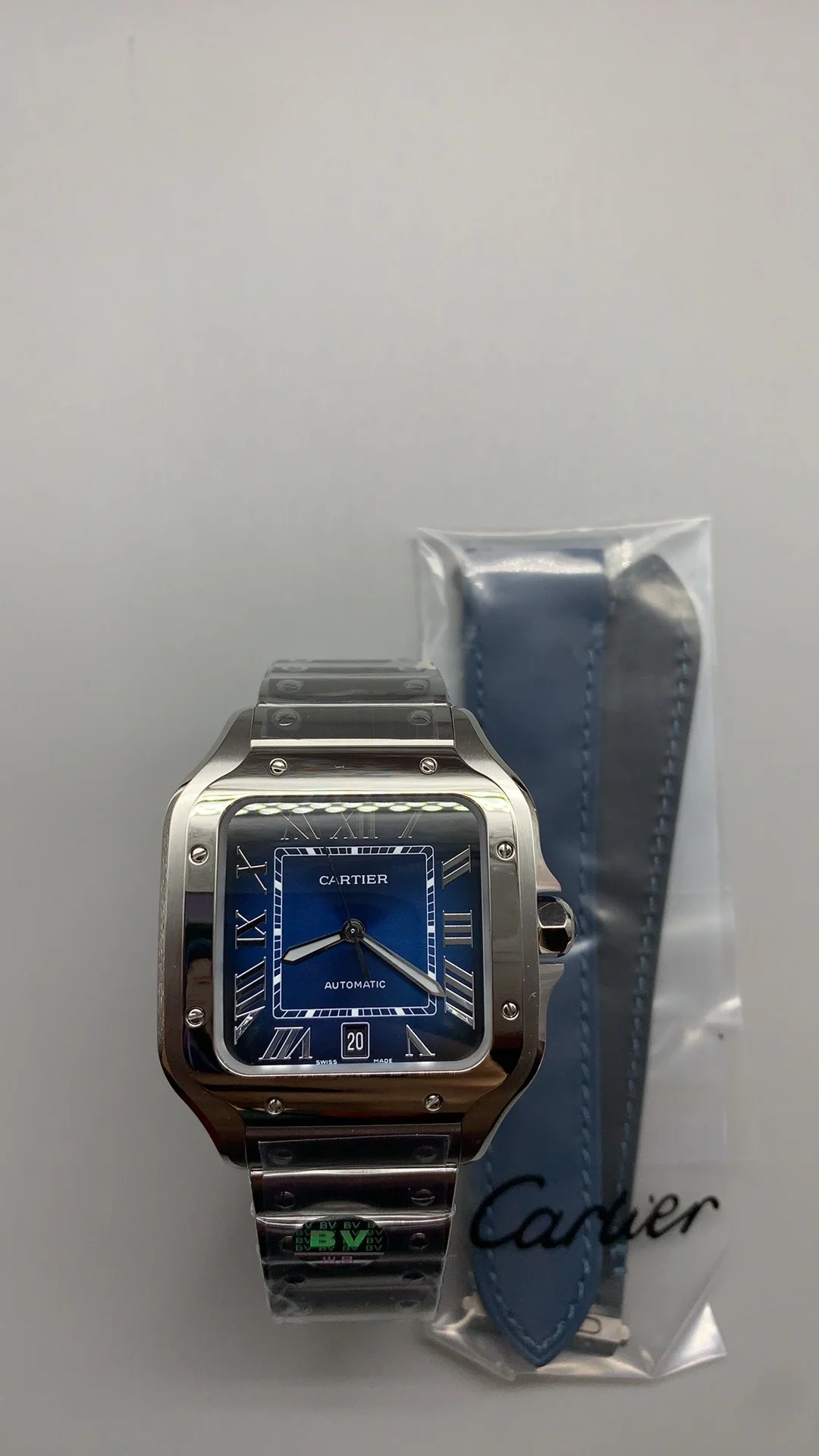 Cartier Santos Blue Dial 39.8mm