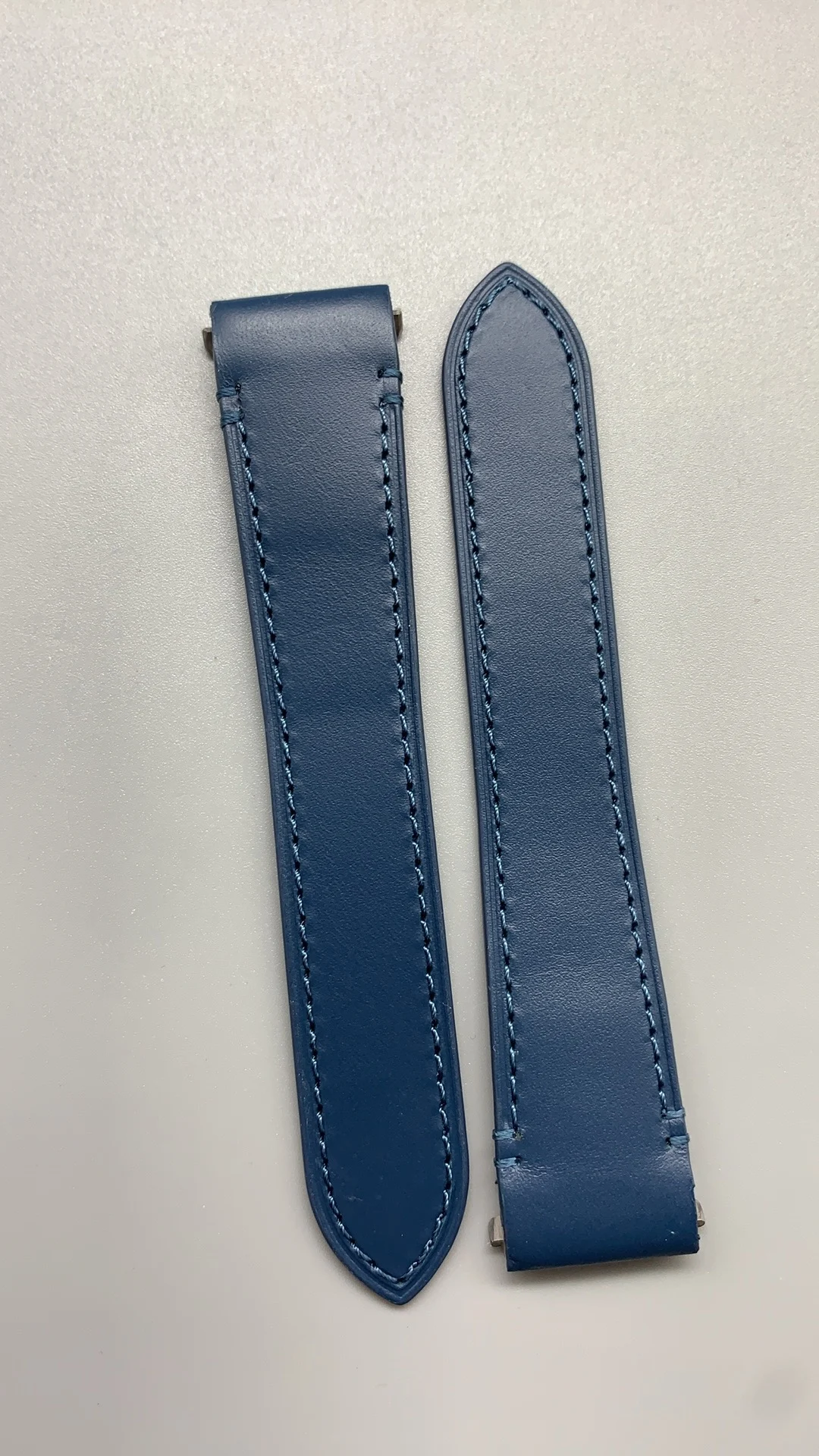 Cartier Santos Blue Dial 39.8mm — photographed off the sweep