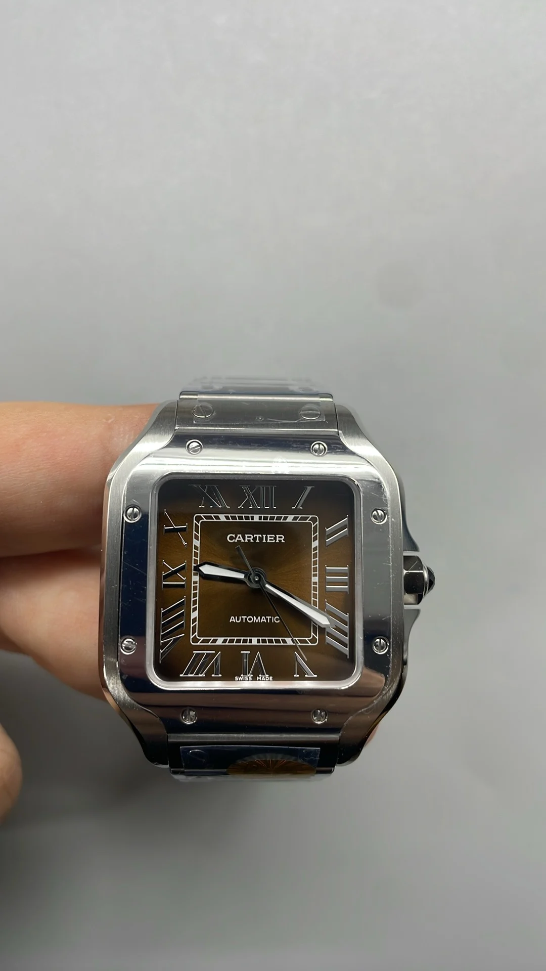 Cartier Santos Brown Dial 35mm
