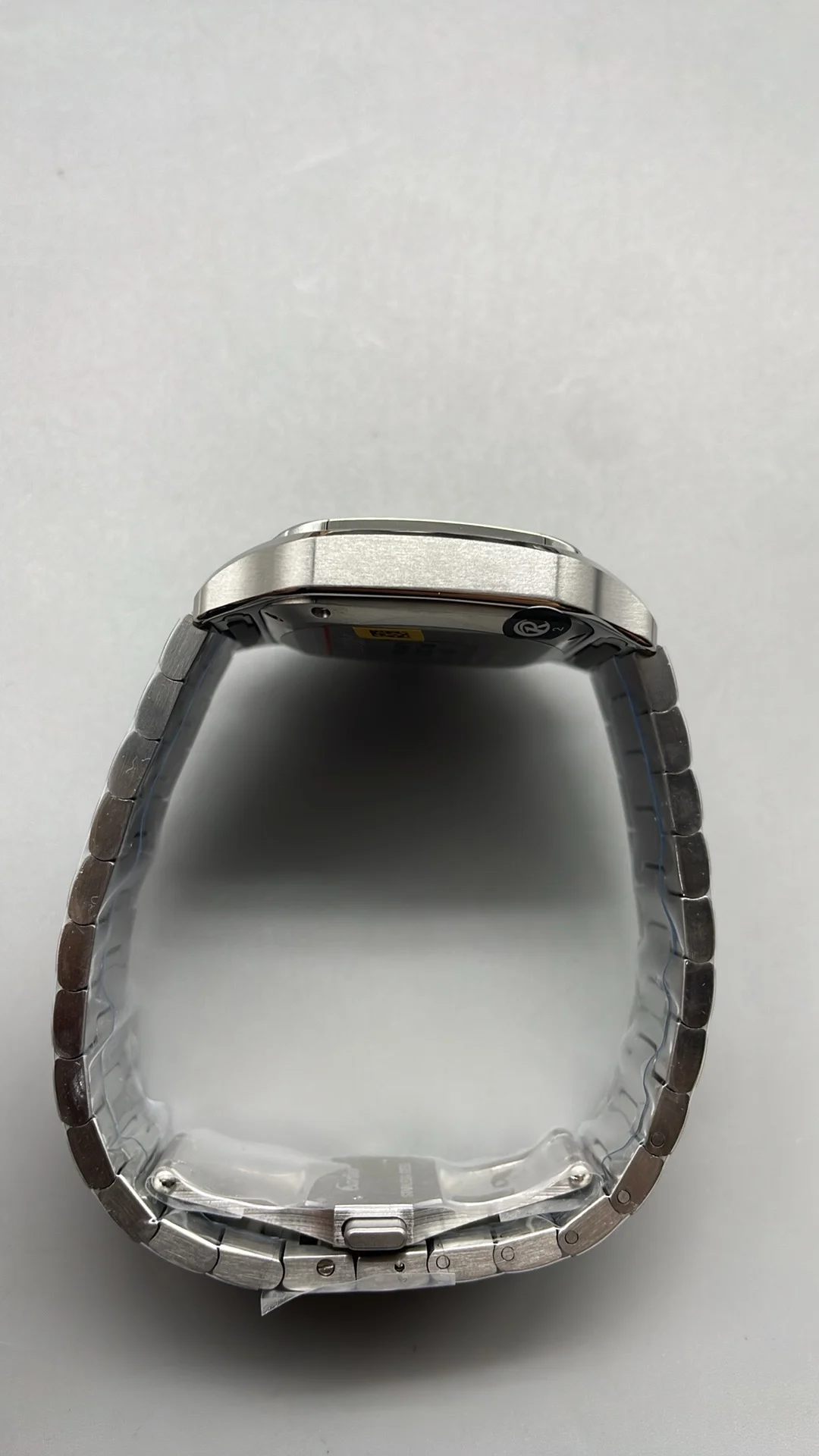 Cartier Santos Brown Dial 35mm — photographed off the sweep
