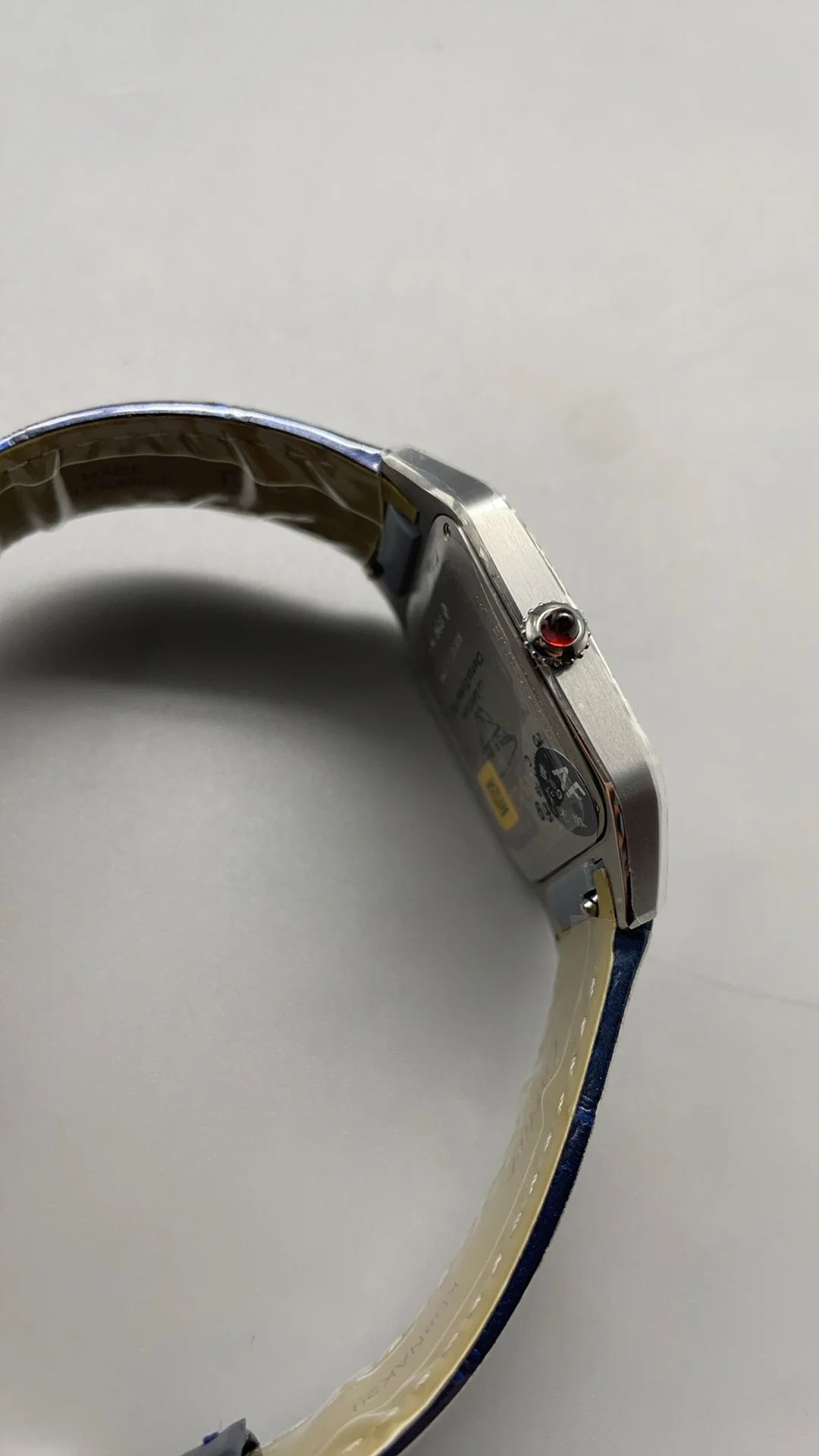 Cartier Santos-Dumont 43 × 31mm — photographed off the sweep