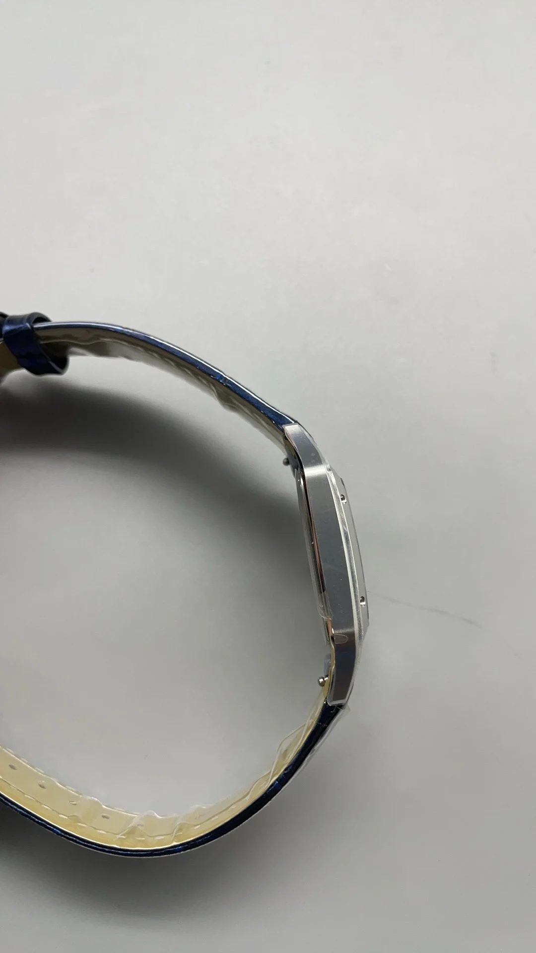Cartier Santos-Dumont 43 × 31mm — photographed off the sweep
