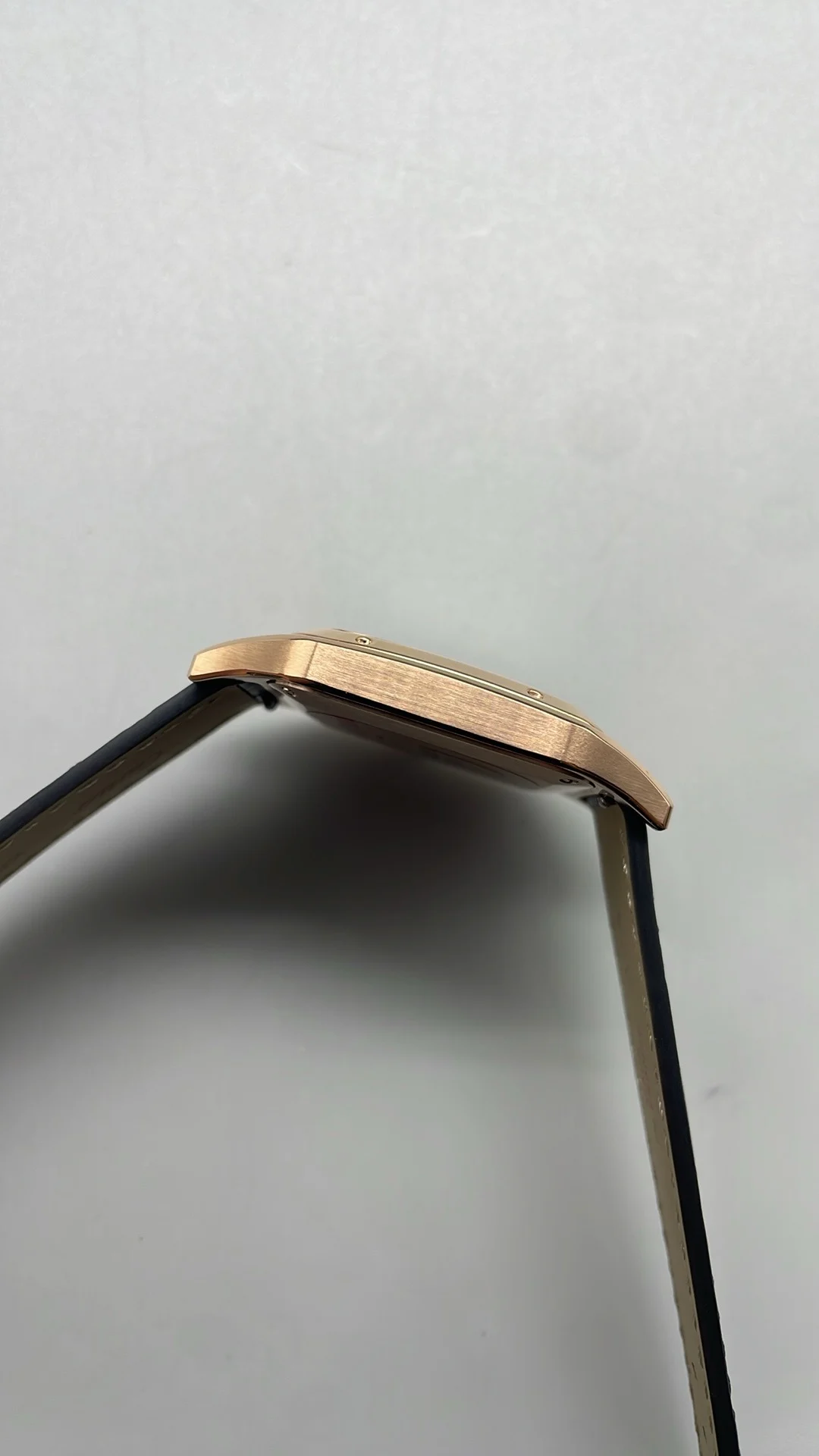 Cartier Santos-Dumont Rose Gold 43 × 31mm — photographed off the sweep