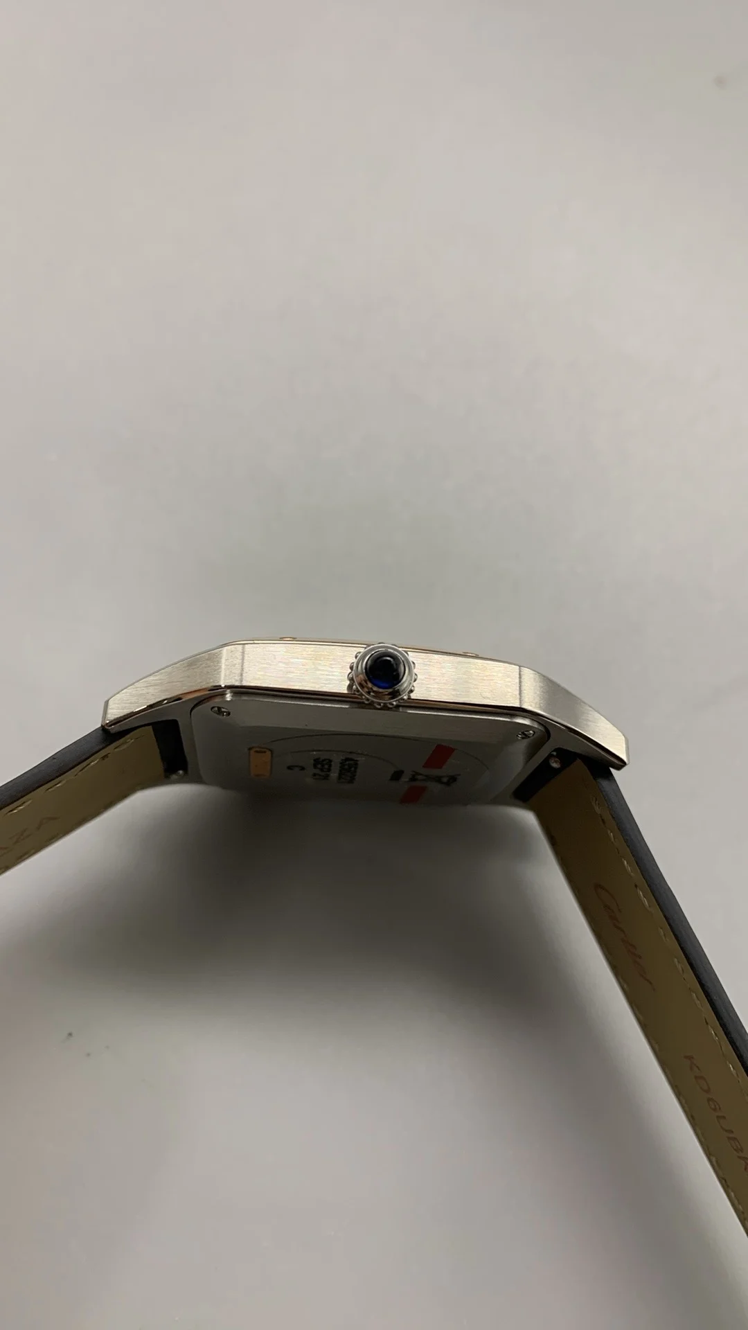 Cartier Santos-Dumont Rose Gold 43 × 31mm — photographed off the sweep