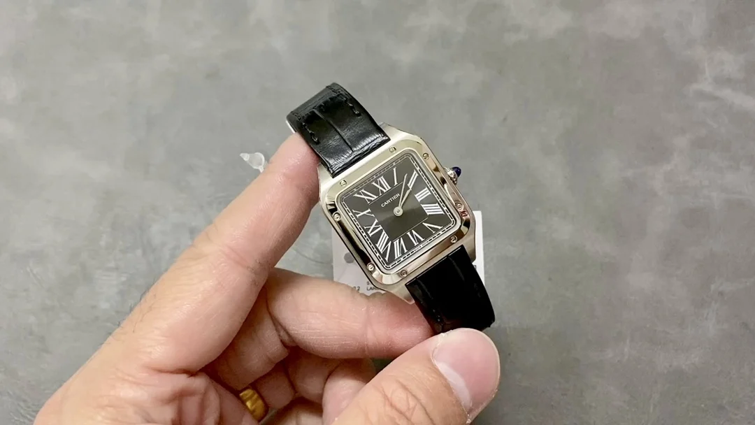Cartier Santos-Dumont Steel Blue Dial 46.6 × 33.9mm