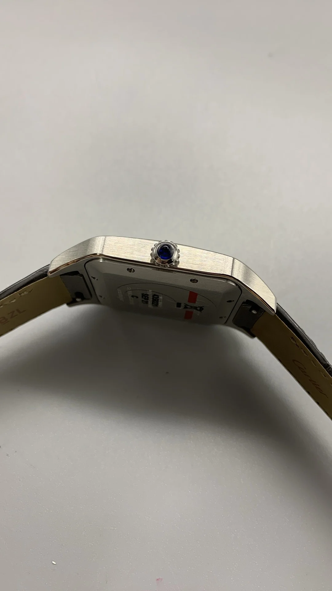 Cartier Santos-Dumont Two-Tone — photographed off the sweep