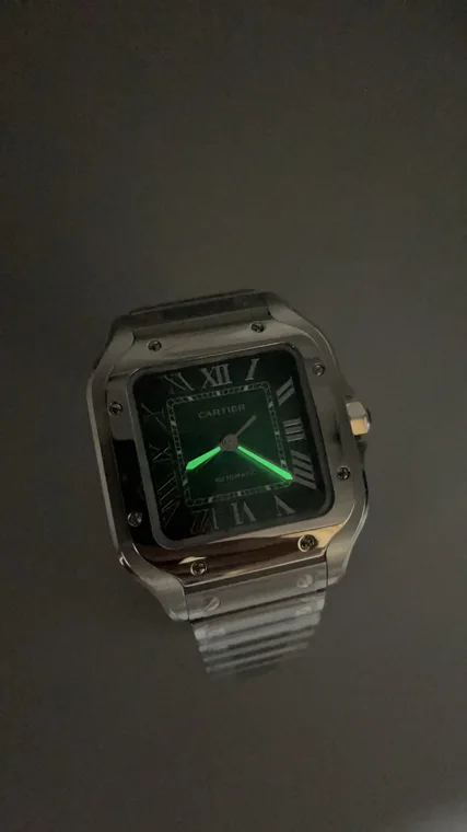 Cartier Santos Green Dial 35mm