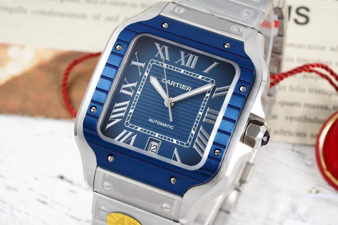 Cartier Santos Rose Gold White Dial