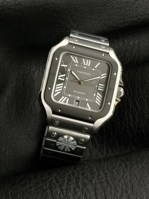 Cartier Santos Steel Black Dial WSSA0037 39.8mm