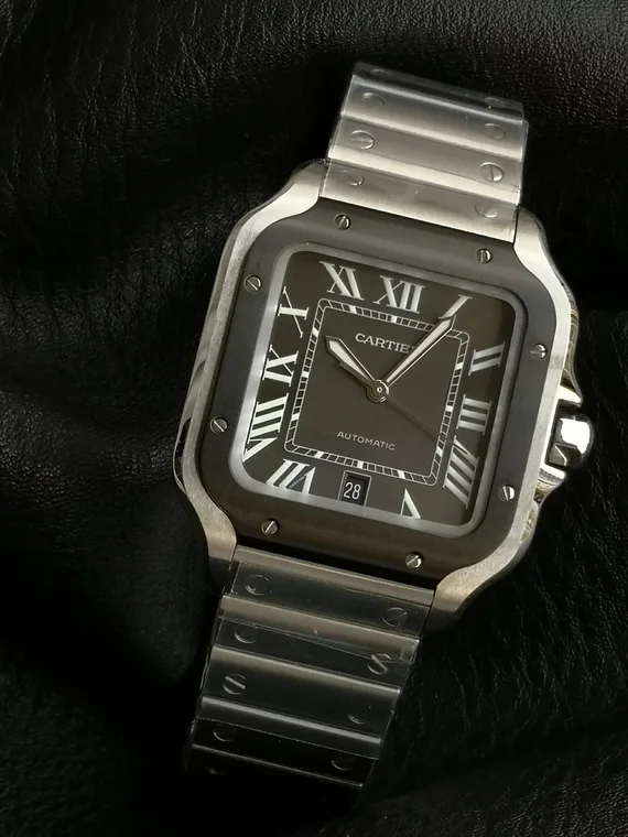 Cartier Santos Steel Black Dial WSSA0037 39.8mm
