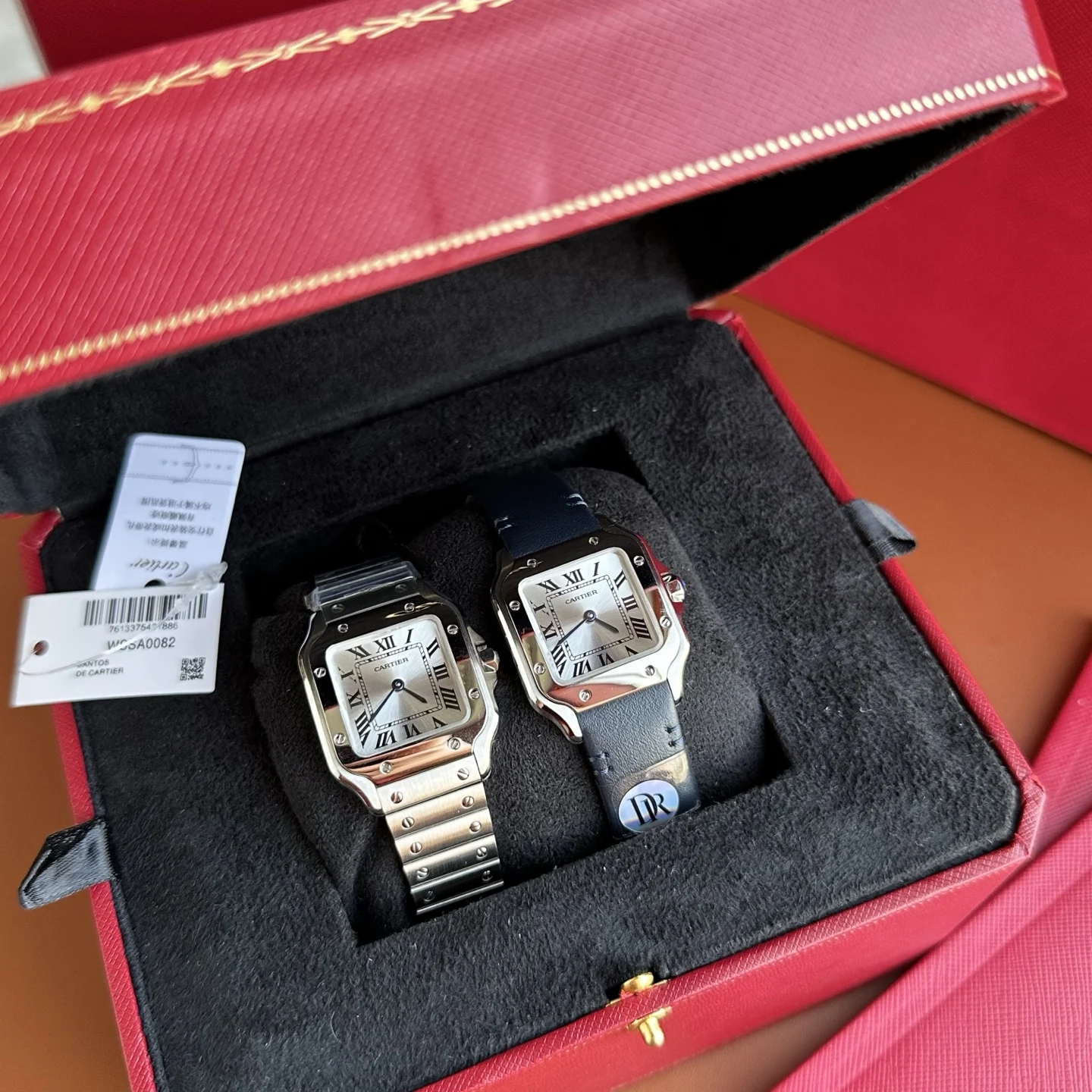 Cartier Santos Steel Silver Dial WSSA0082 27mm — photographed off the sweep