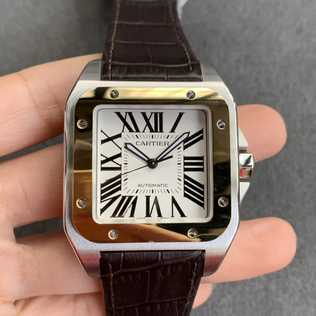 Cartier Santos Two-Tone 41mm — photographed off the sweep