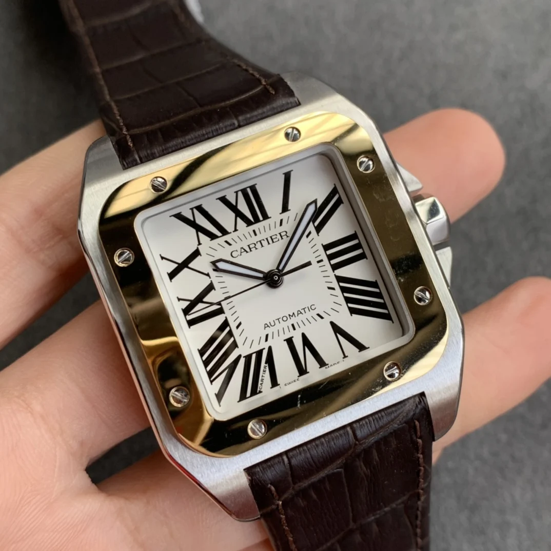 Cartier Santos Two-Tone 41mm — photographed off the sweep