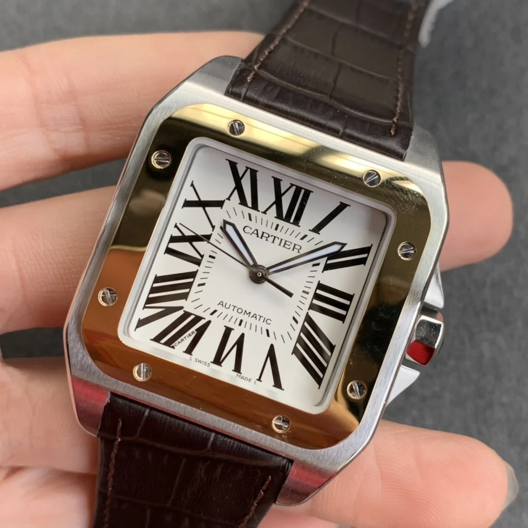 Cartier Santos Two-Tone 41mm — photographed off the sweep