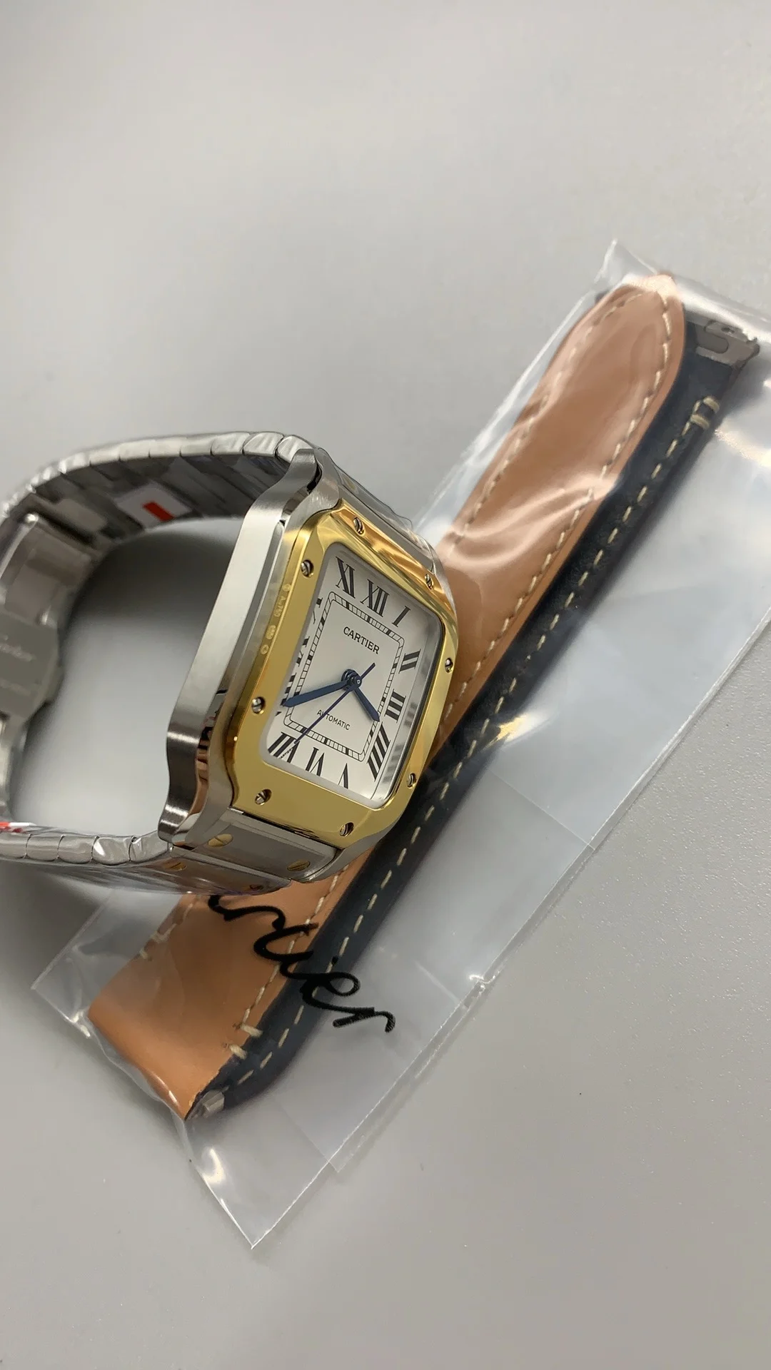 Cartier Santos Two-Tone White Dial 35mm