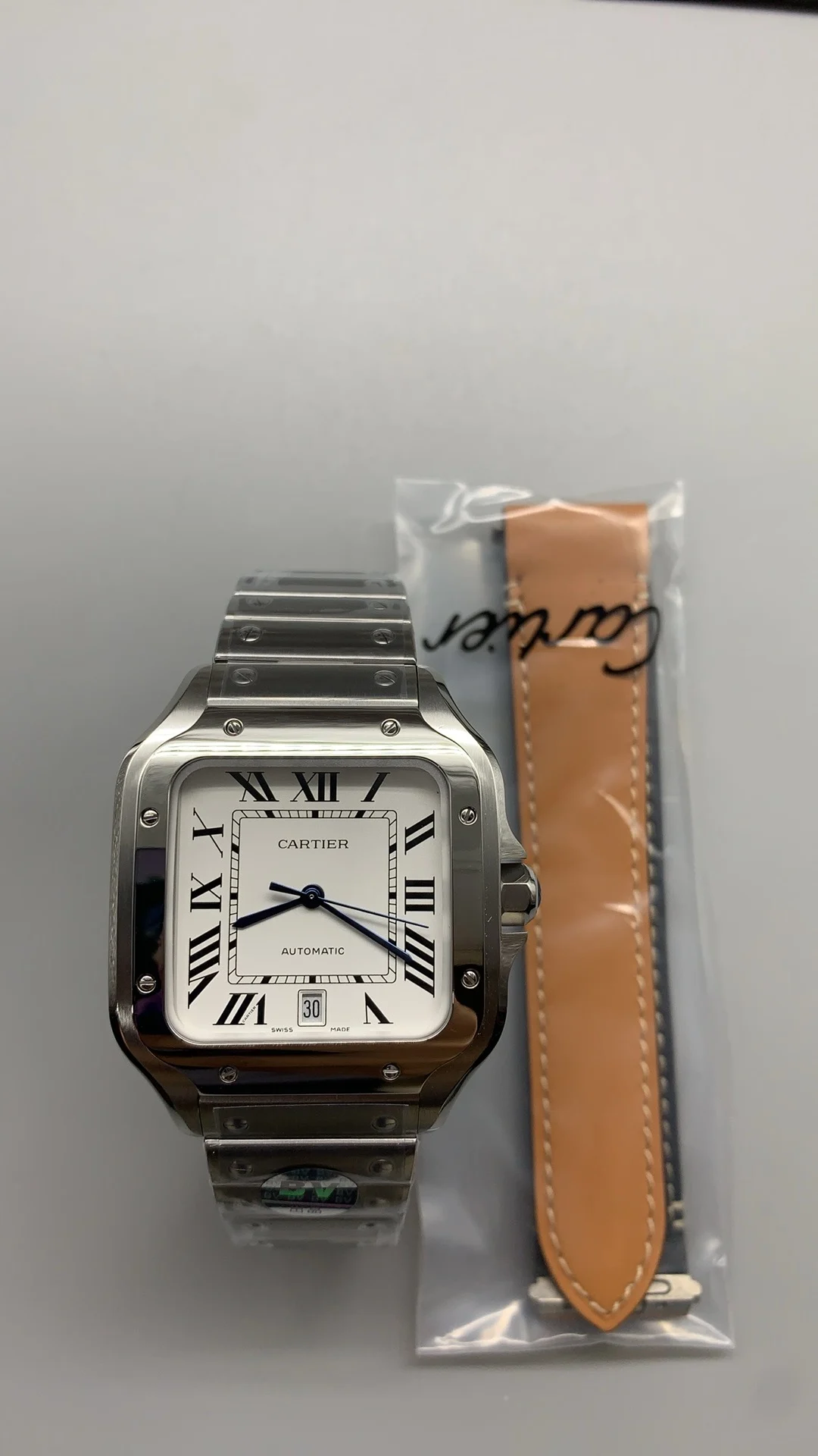 Cartier Santos White Dial 39.8mm