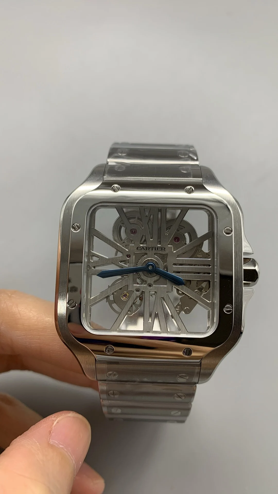 Cartier Santos — photographed off the sweep